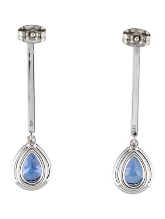 Earrings 14K 3.72ctw Tanzanite & Diamond Drop Earrings