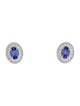 Earrings 14K Tanzanite & Diamond Stud Earrings