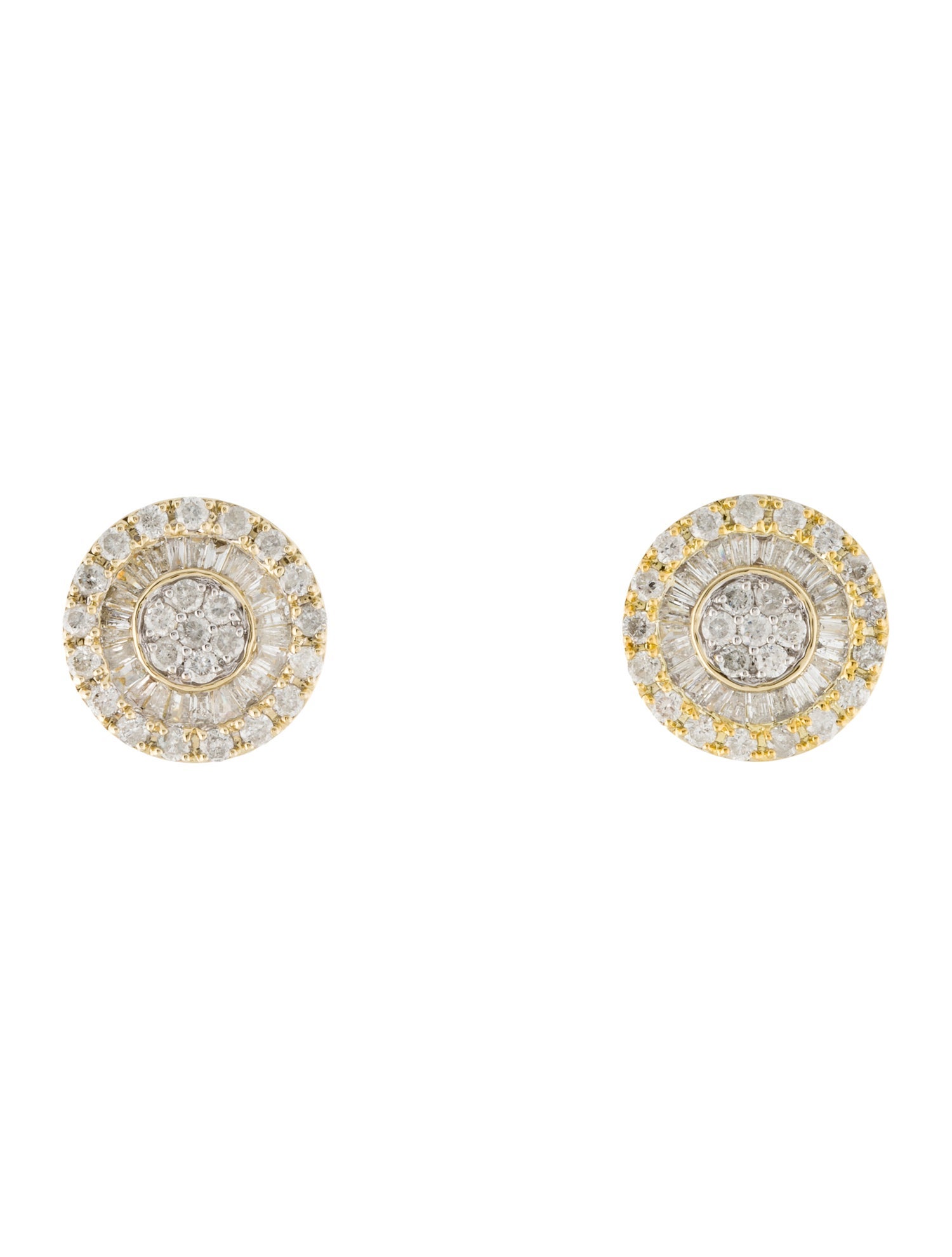 Earrings 14K Diamond Wheel Stud Earrings