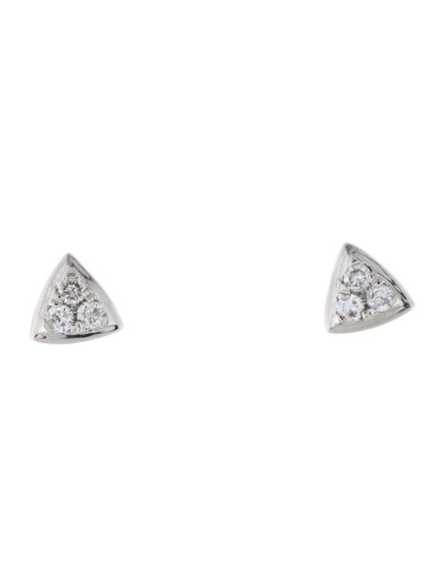 Earrings 14K Diamond Triangular Stud Earrings