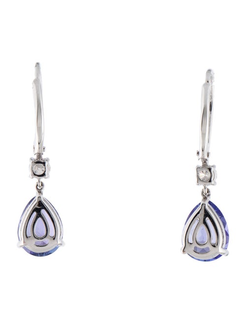 Earrings 14K Tanzanite & Diamond Drop Earrings