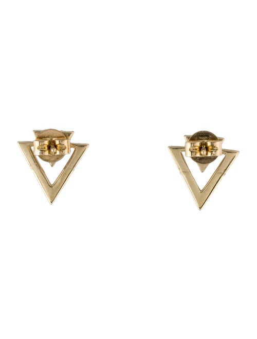 Earrings 14K Diamond Triangle Stud