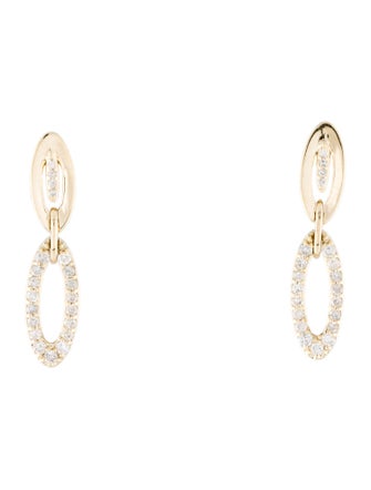Earrings 14K Diamond Drop Earrings