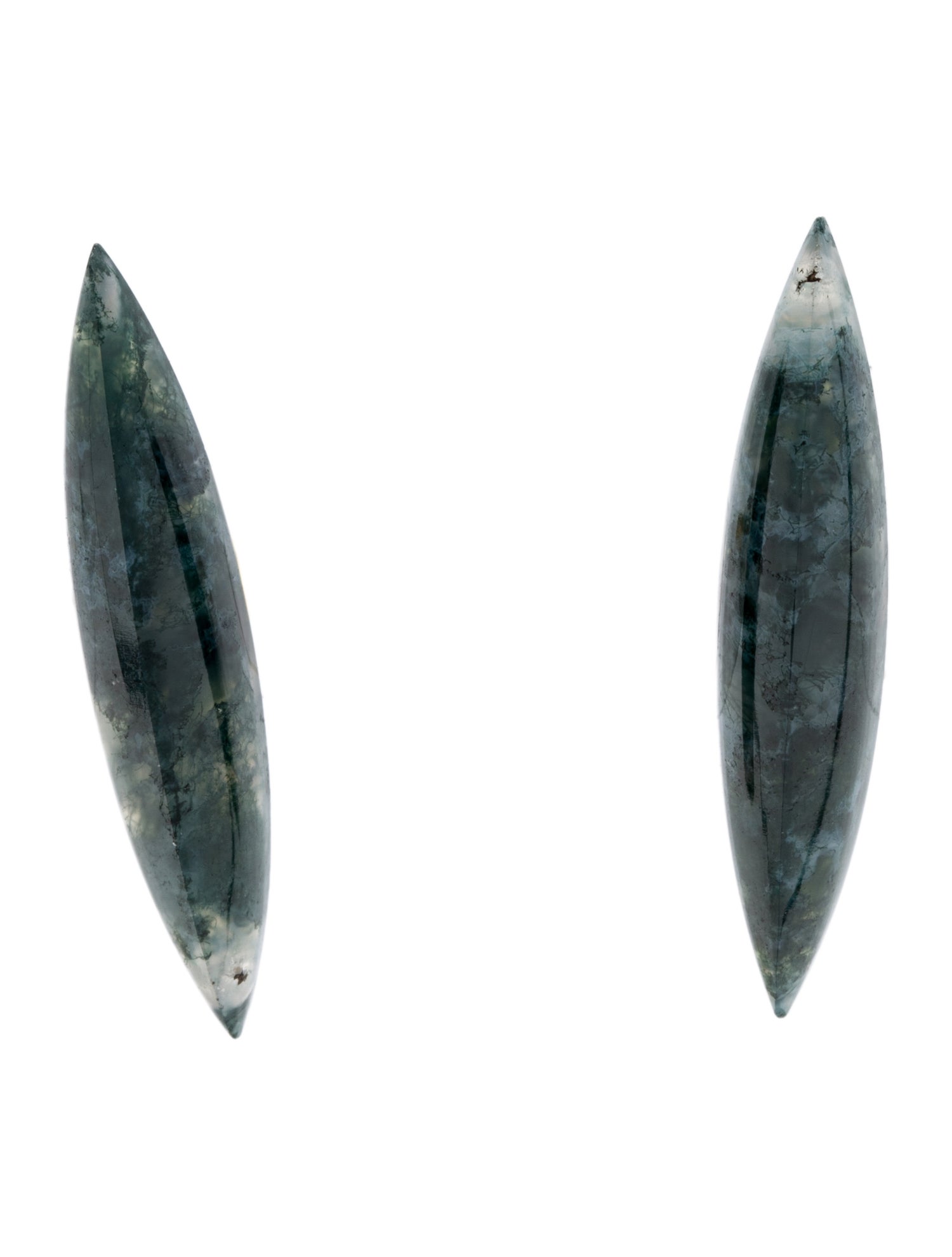 Earrings 14K Moss Agate Stud Earrings