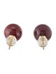 Earrings 18K Quartz Bead Stud Earrings