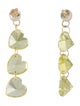 Earrings 14K 23.01ctw Quartz Heart Drop Earrings