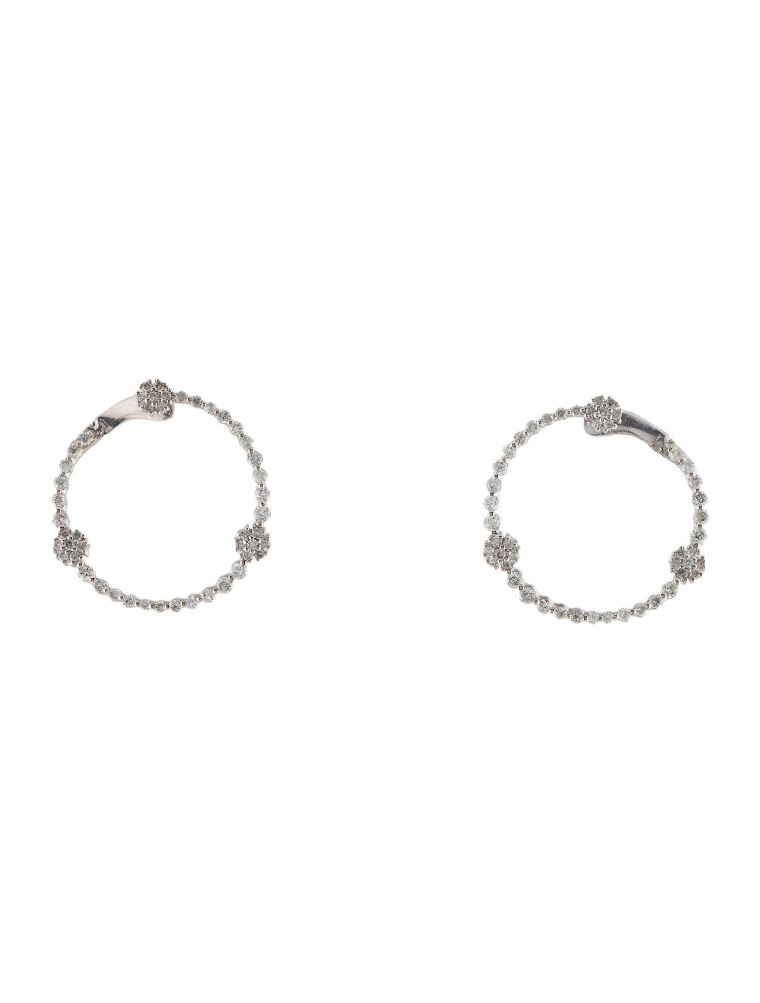 Earrings 14K 1.32ctw Diamond Hoop Earrings