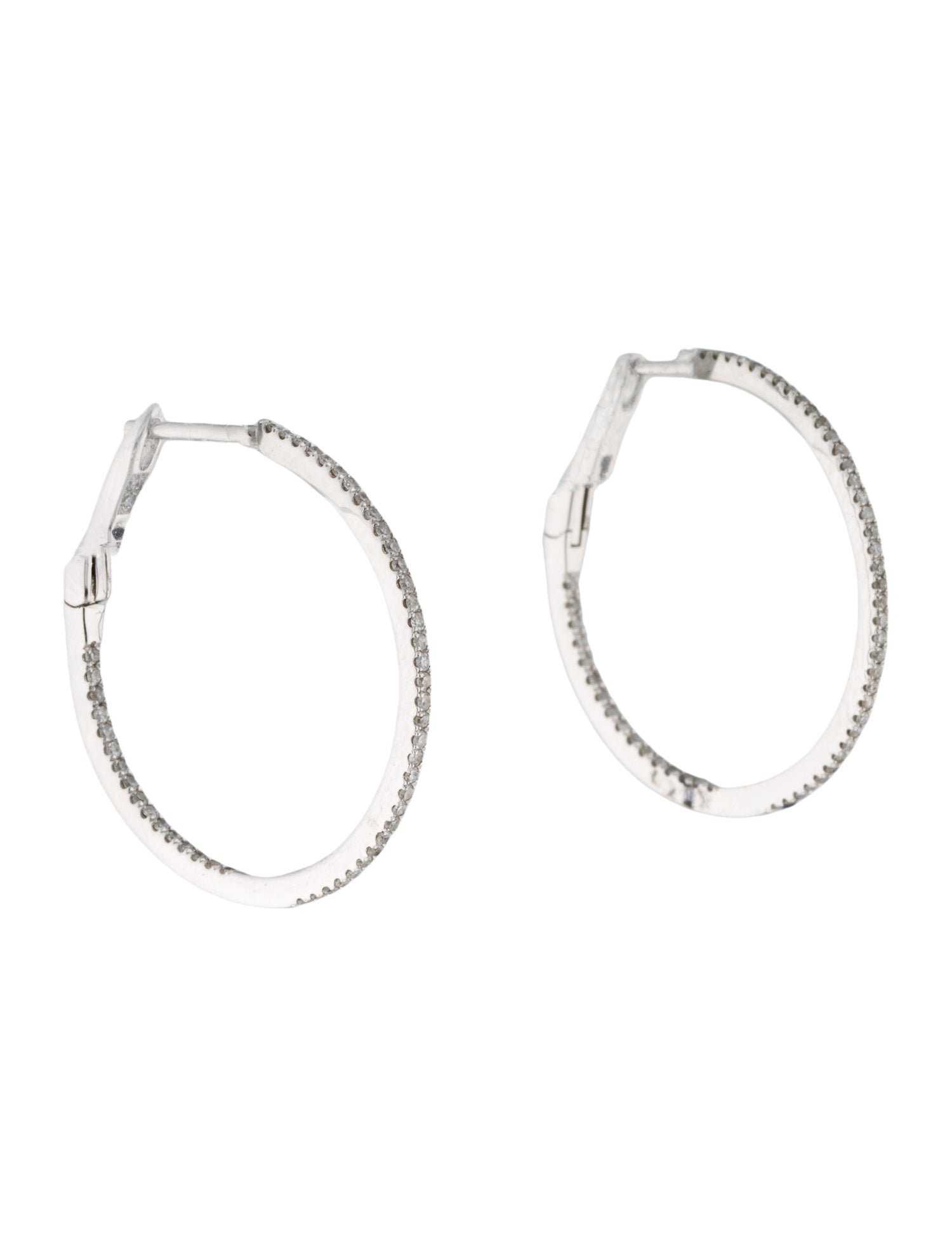 Earrings 14K Diamond Inside Out Earrings