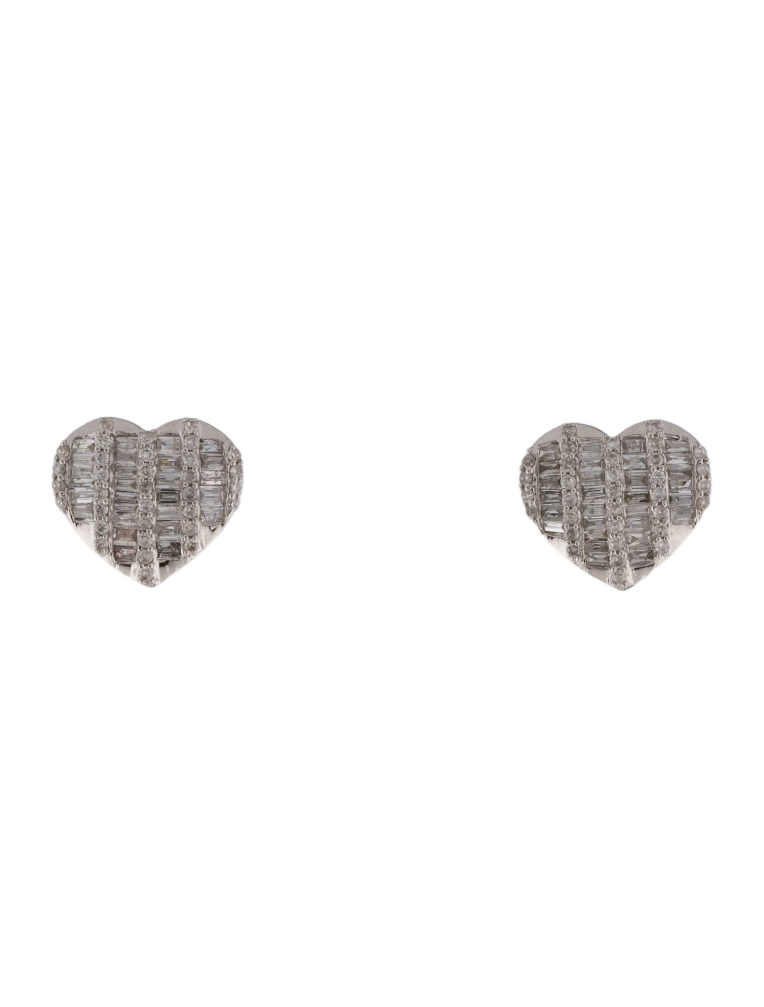 Earrings 14K Diamond Pavé Heart Stud Earrings