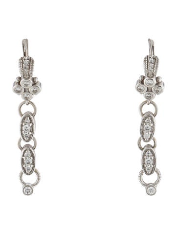 18K Diamond Drop Earrings