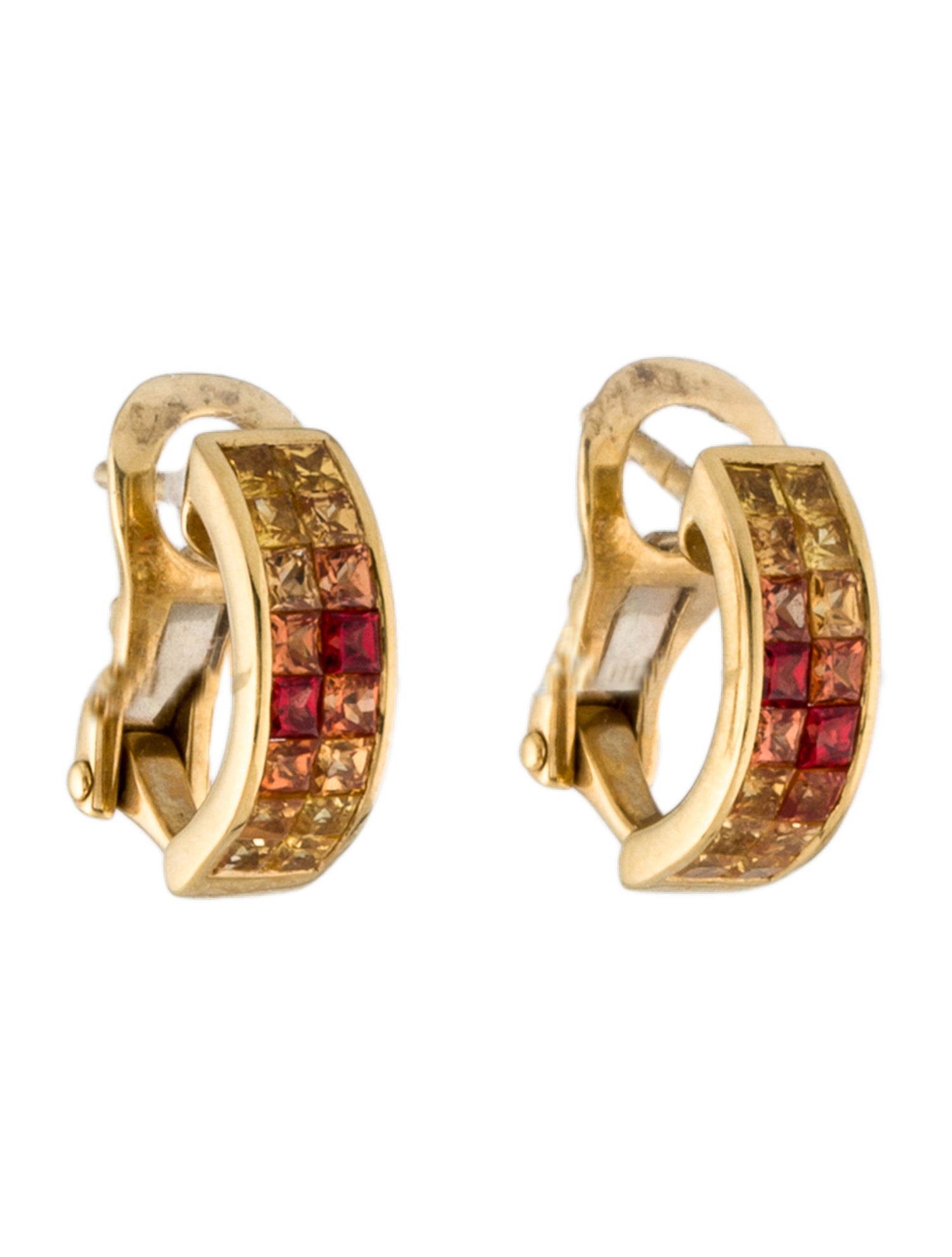 Earrings 18K 1.66ctw Sapphire Earclip Earrings