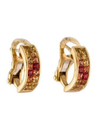 Earrings 18K 1.66ctw Sapphire Earclip Earrings