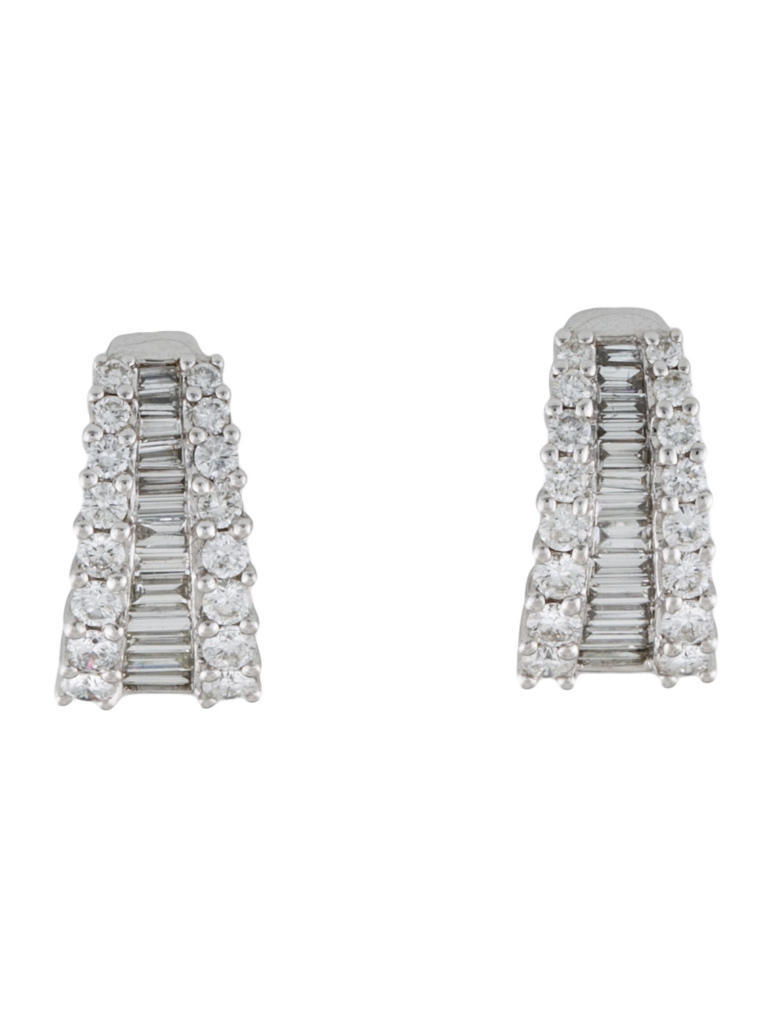 Earrings 18K 1.48ctw Diamond Huggie