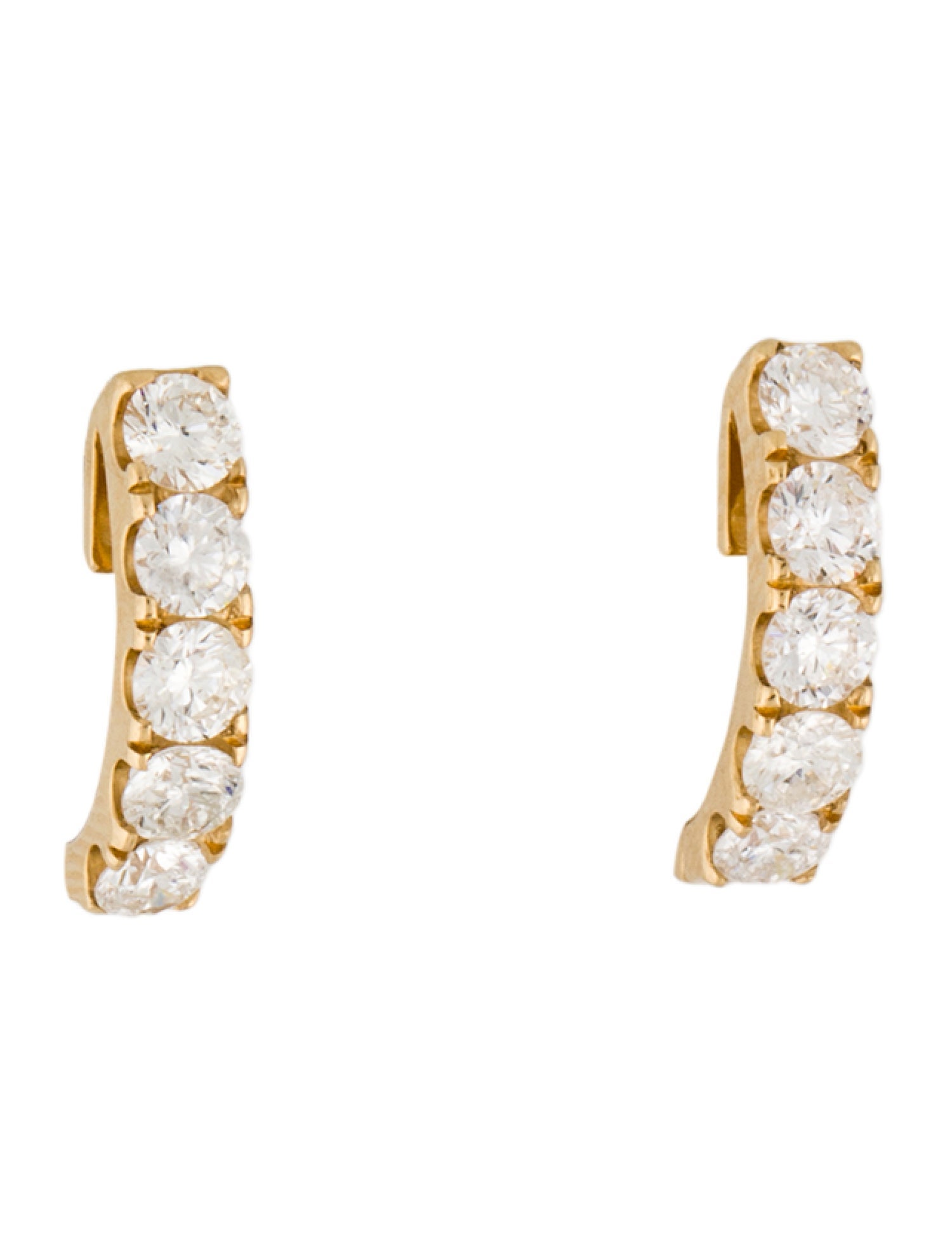 Earrings 18K Diamond Huggie Earrings