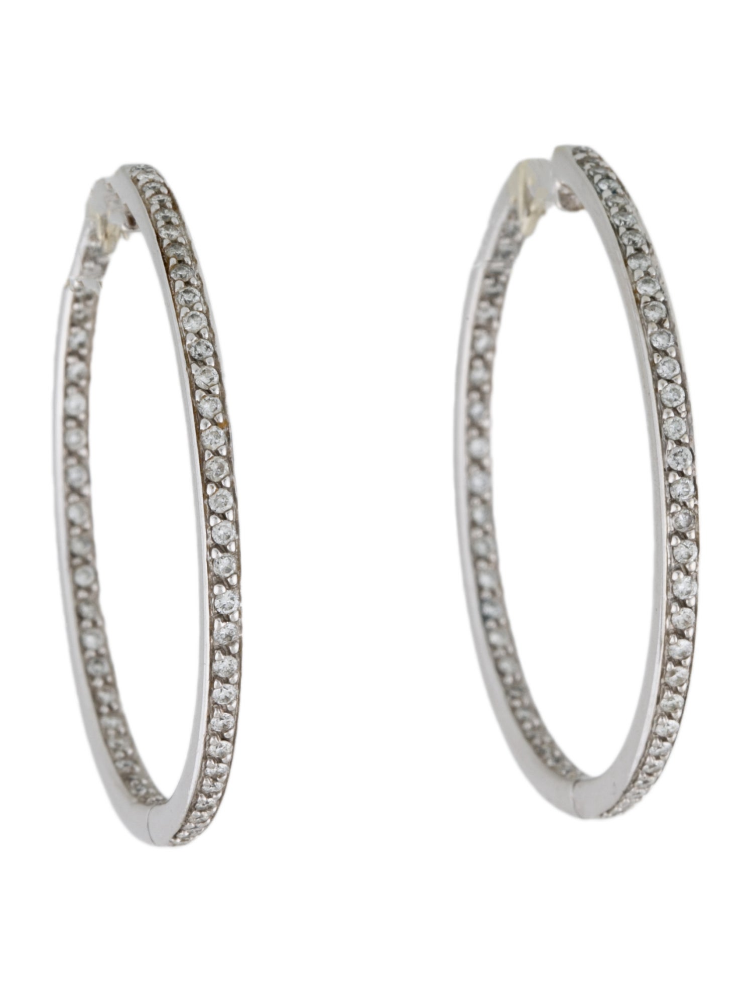 Earrings 14K Diamond Inside-Out Hoop Earrings
