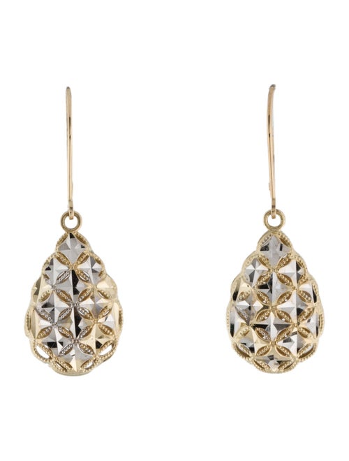 Earrings 14K Two-Tone Drop Earrings