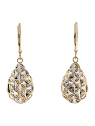 Earrings 14K Two-Tone Drop Earrings