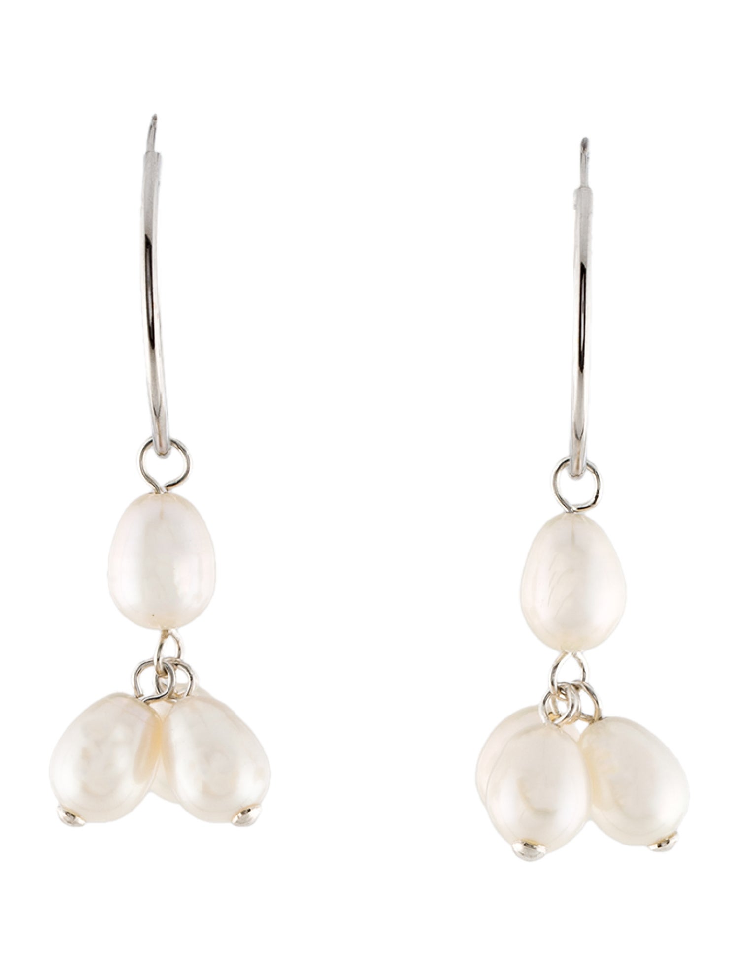 Earrings 14K Pearl Cluster Drop Earrings