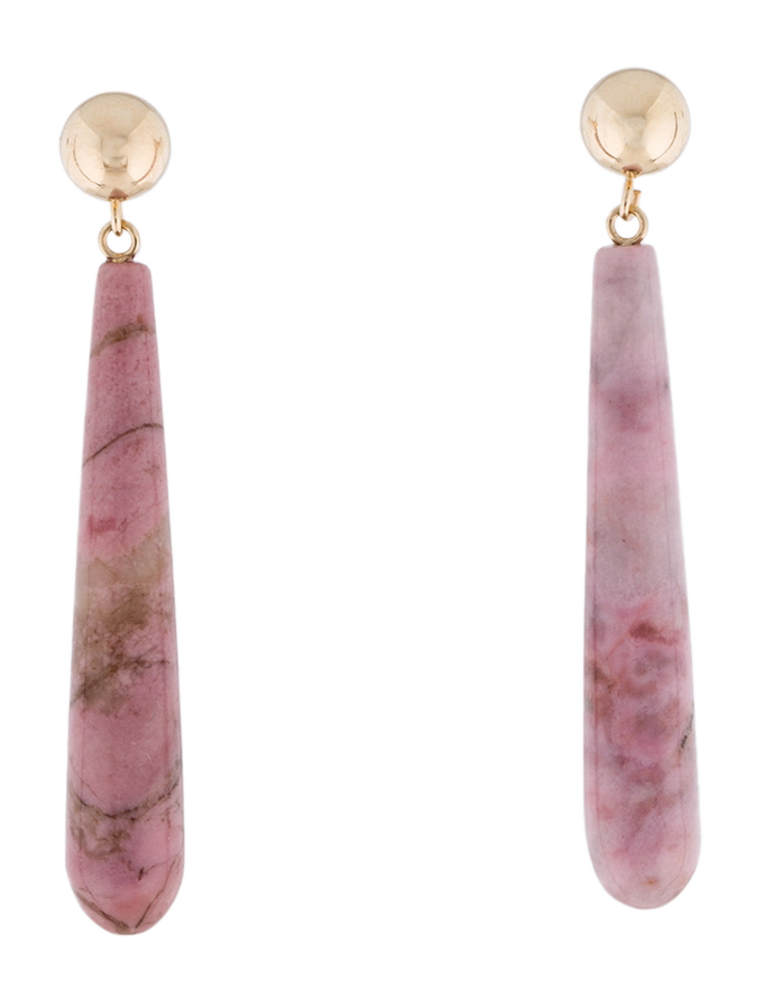 Earrings 14K Rhodonite Drop Earrings