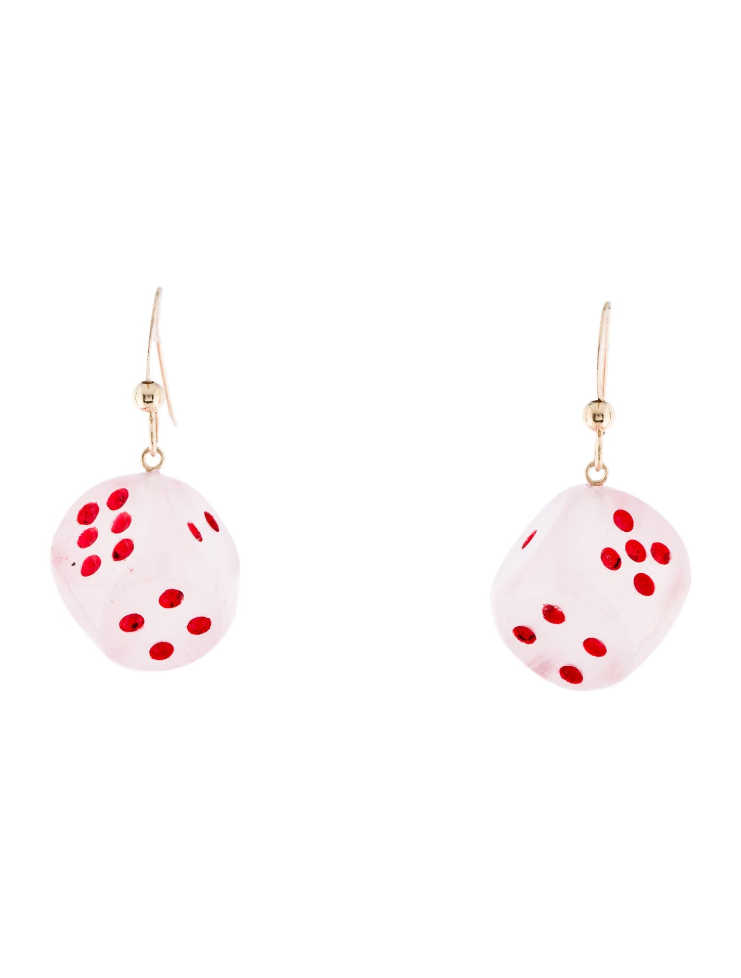 Earrings 14K Dyed Chalcedony Dice Drop Earrings