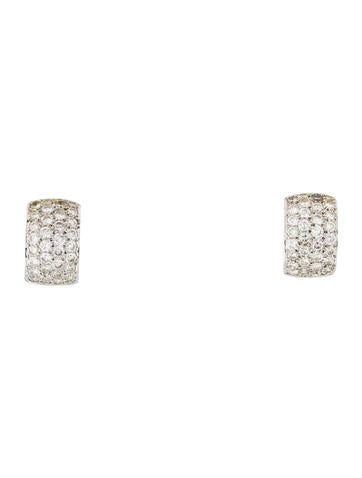18K Diamond Two-Tone Huggie Earrings