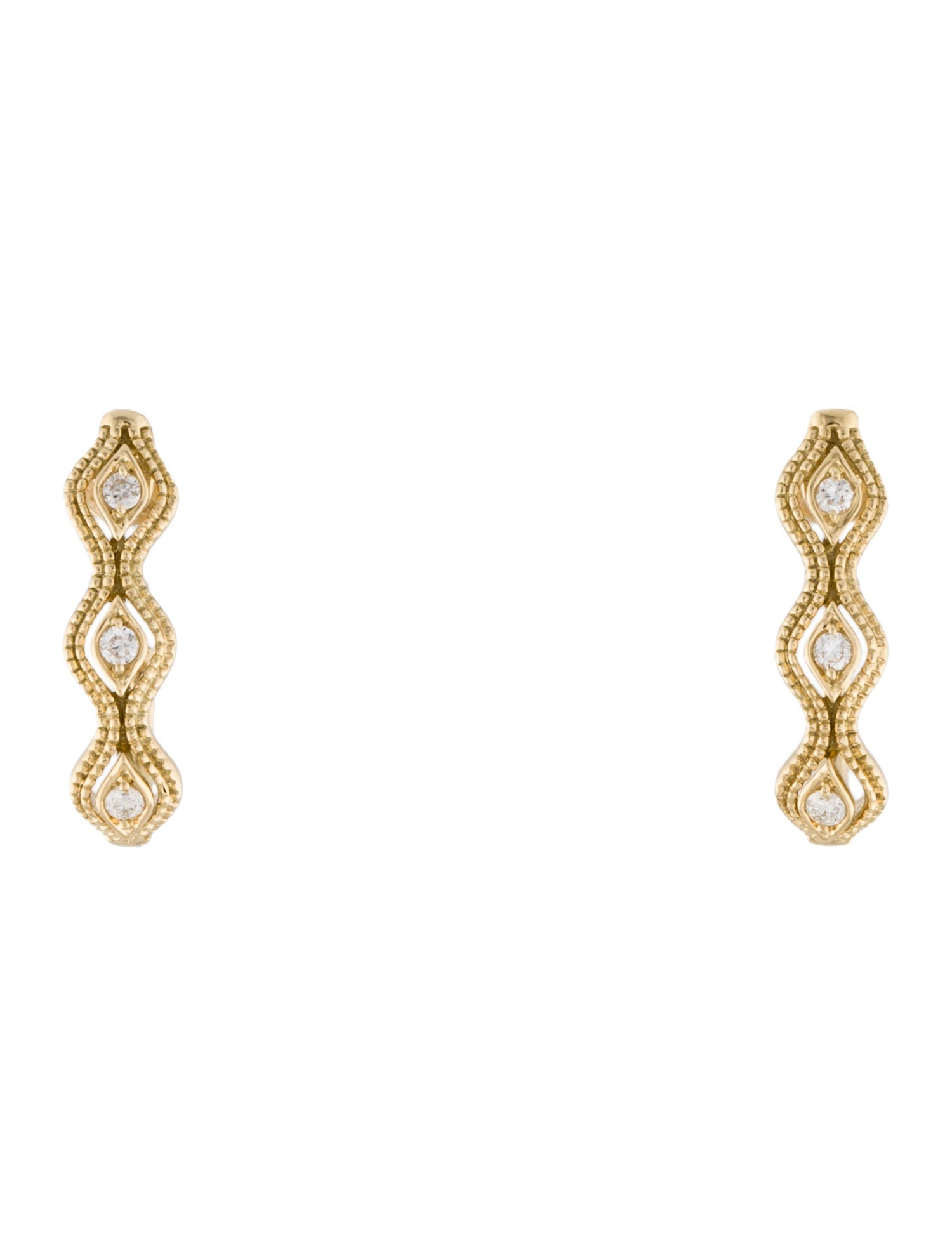Earrings 14K Diamond Drop Earrings