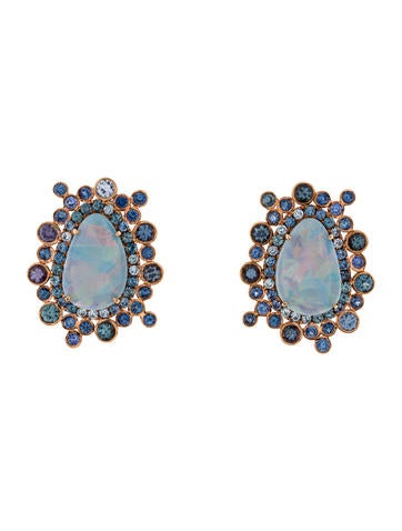 18K Opal Stud Earrings
