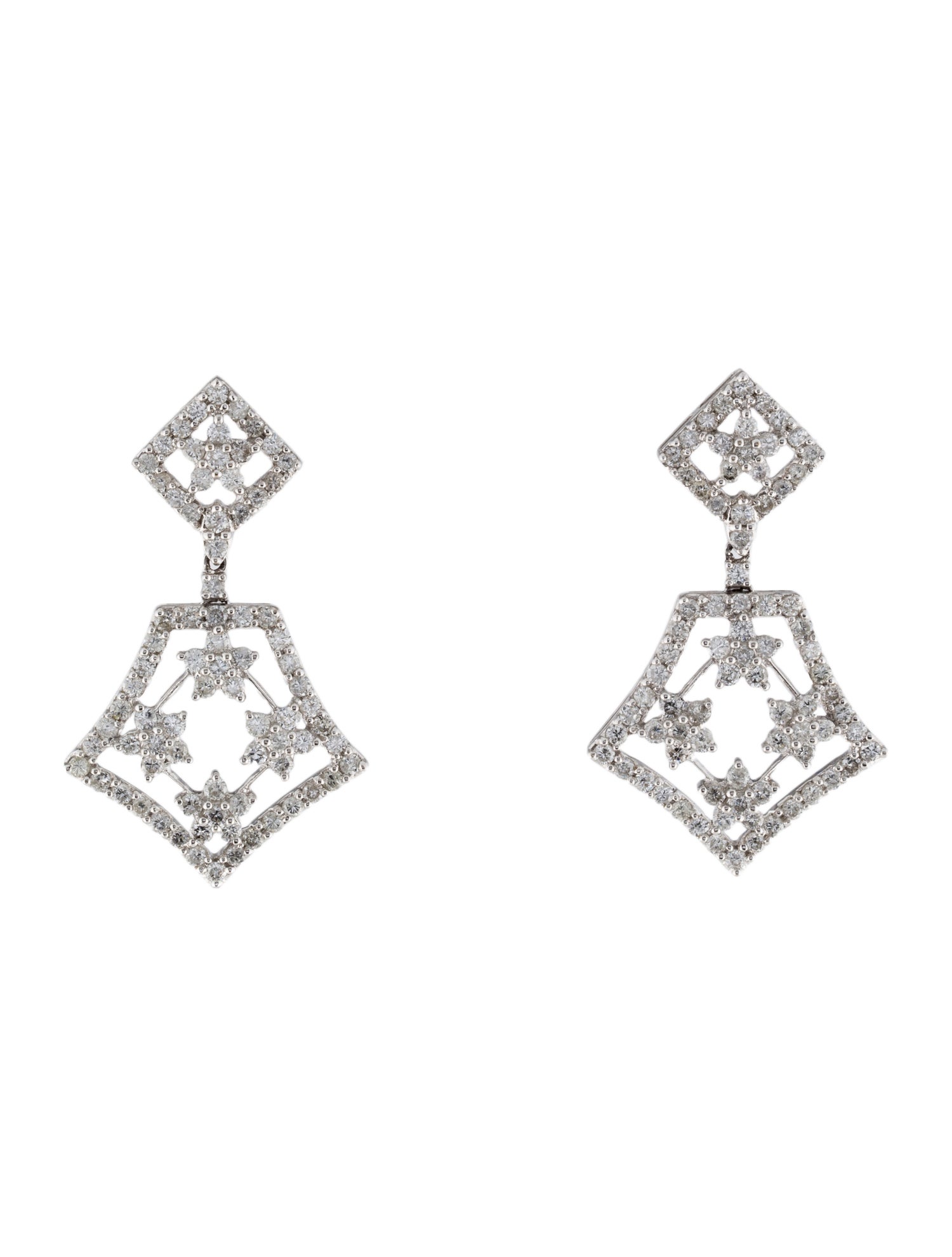 Earrings 14K 3.24ctw Diamond Drop