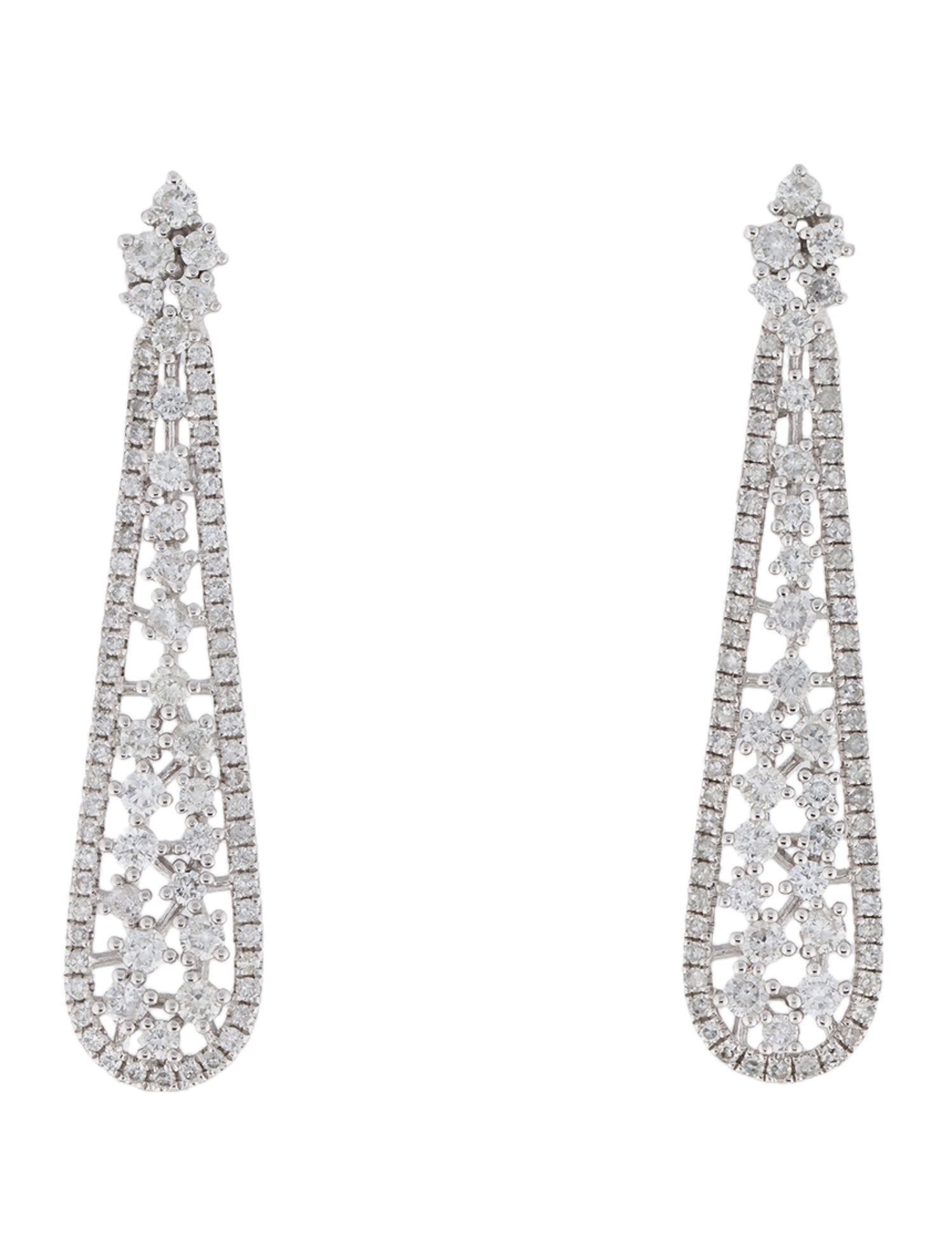 Earrings 14K 1.85ctw Diamond Drop