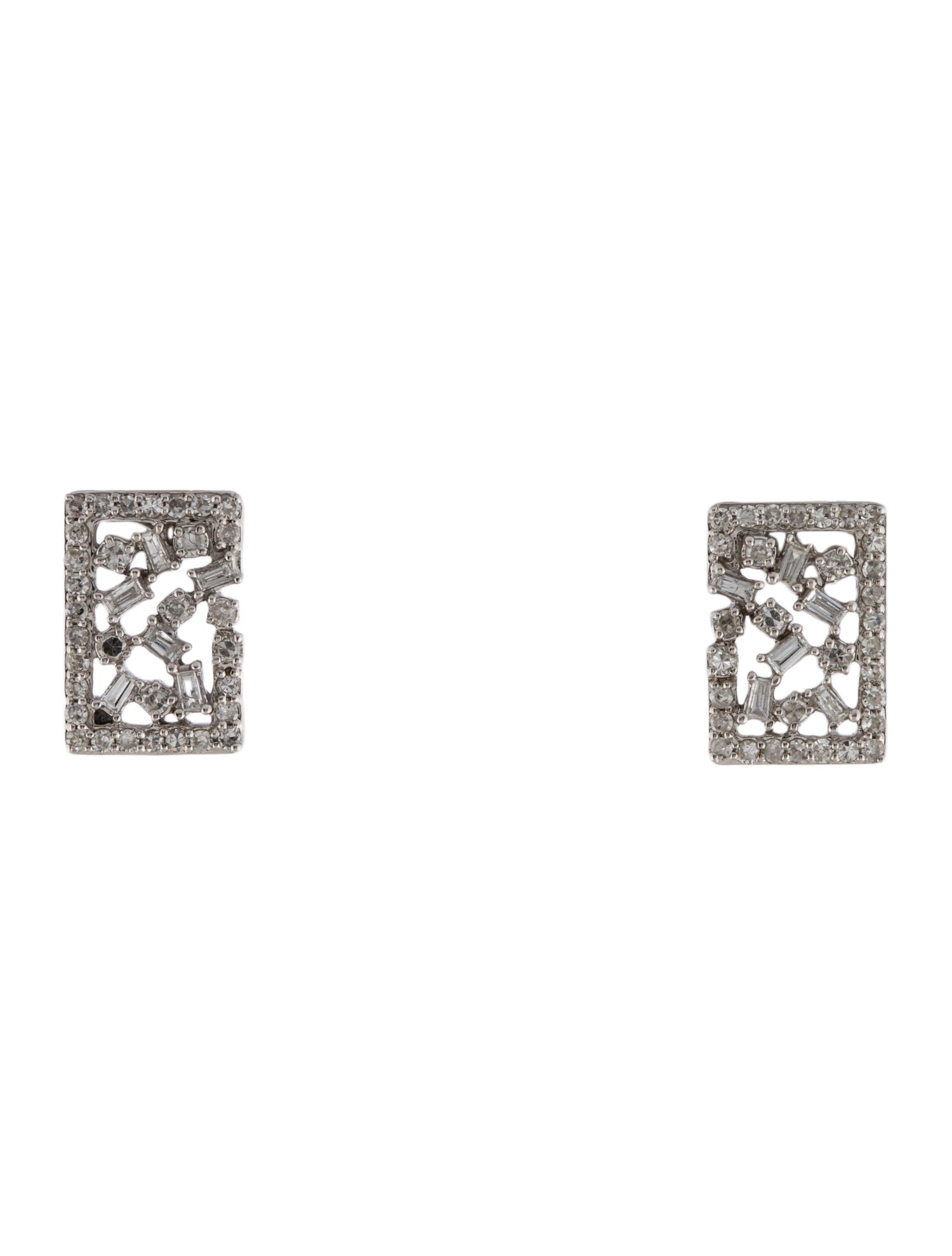 Earrings 14K Diamond Mosaic Diamond Stud Earrings