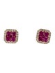 Earrings 14K Ruby & Diamond Stud Earrings