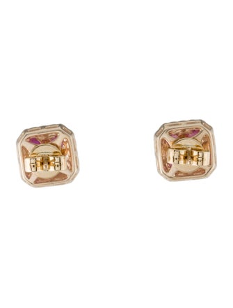 Earrings 14K Ruby & Diamond Stud Earrings