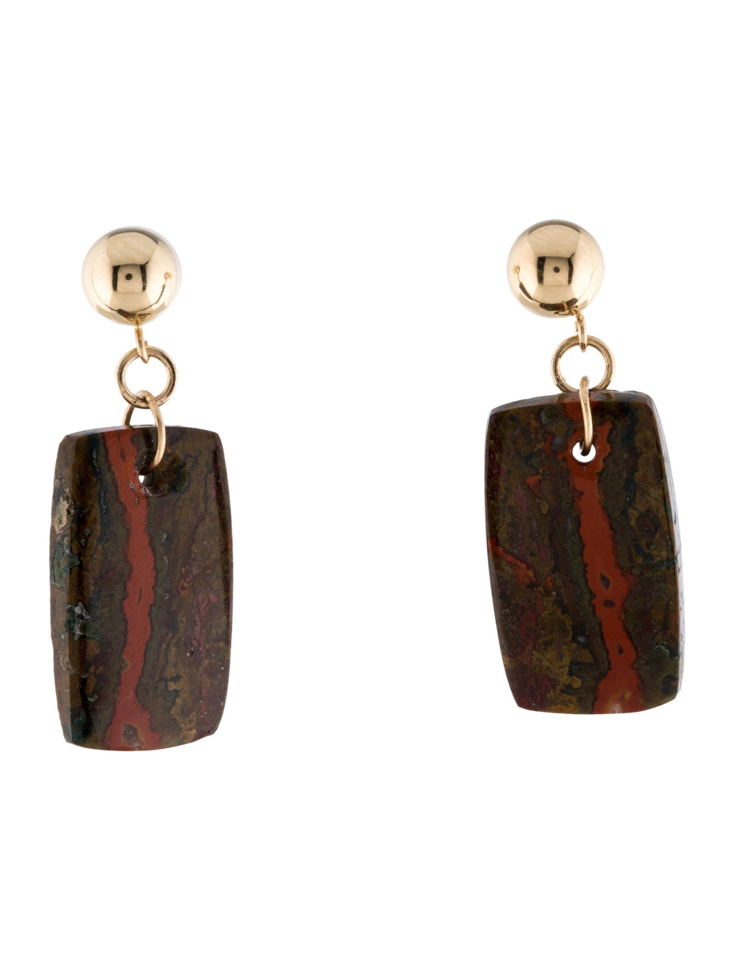 Earrings 14K Jasper Drop Earrings
