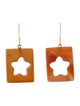 Earrings 14K Carnelian & Agate Star Drop Earrings