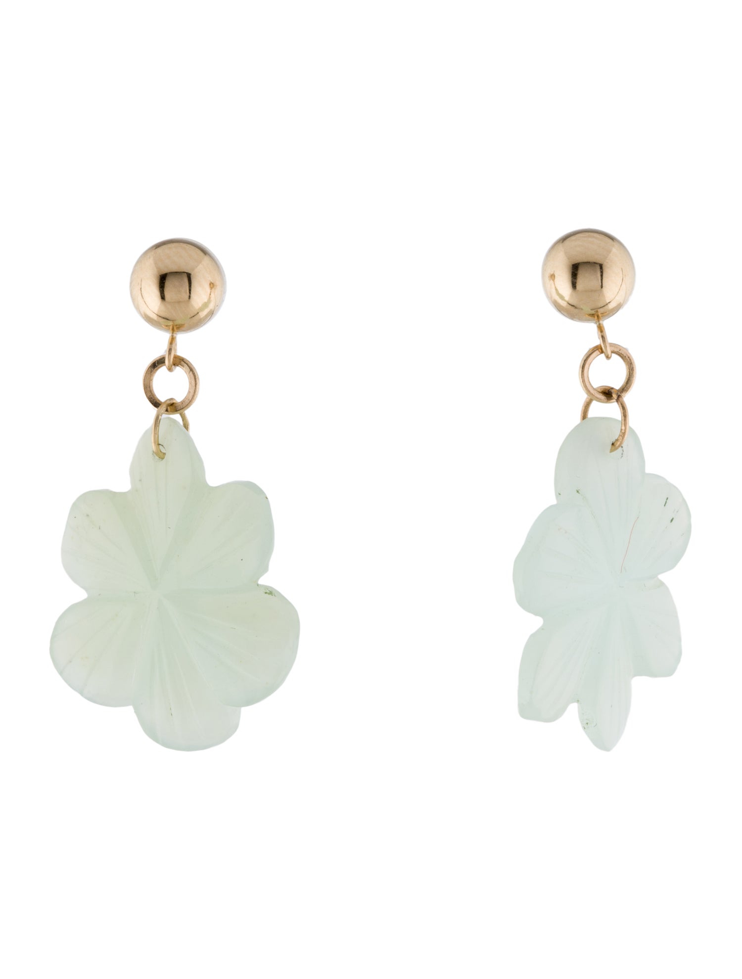 Earrings 14K Opal Flower Drop Earrings