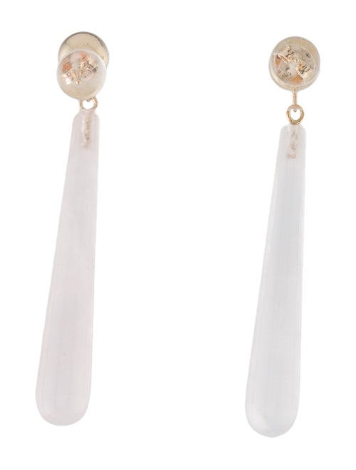 Earrings 14K Rose-Quartz Drop Earrings