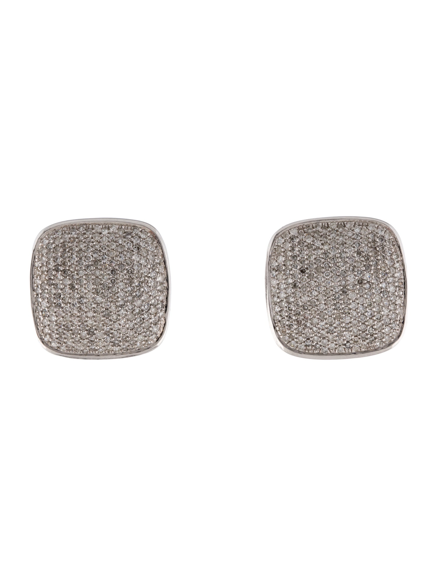 Earrings 14K 1.28ctw Diamond Square Stud