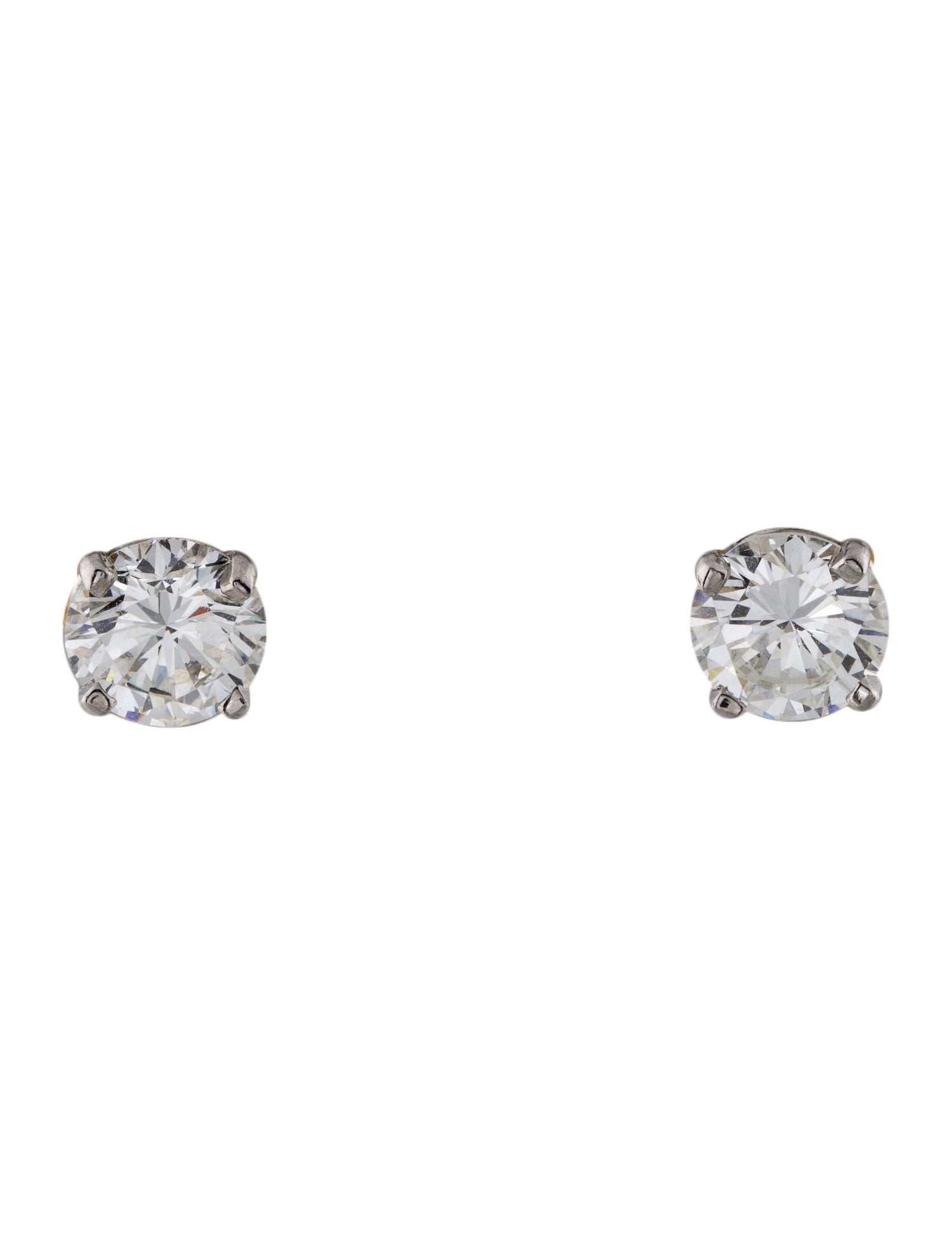Earrings Platinum 2.22ctw Diamond Stud Earrings