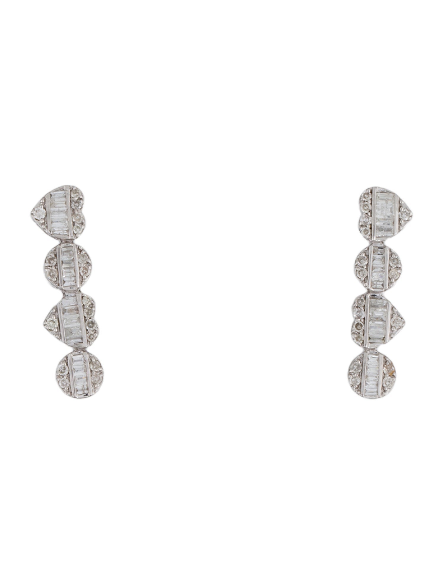 Earrings 14K Diamond Bar Stud Earrings