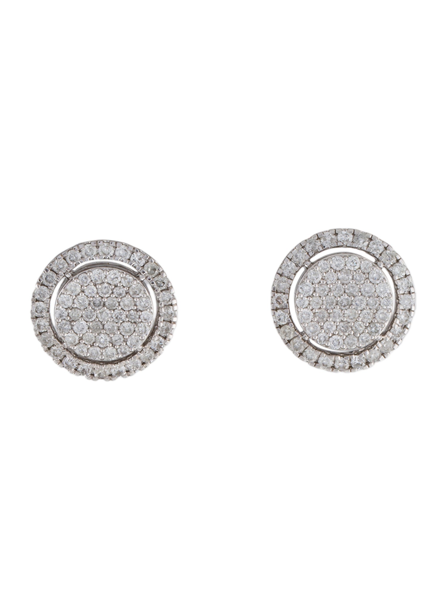 Earrings 14K 2.20ctw Diamond Circle Earclip Earrings
