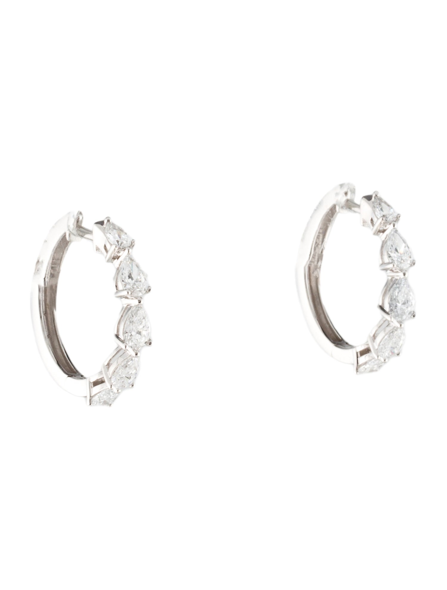 Earrings 14K 1.25ctw Lab-Grown Diamond Hoop Earrings