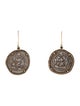 Donald Huber Diamond Coin Drop Earrings