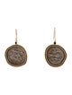 Donald Huber Diamond Coin Drop Earrings