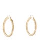 Earrings 14K Mesh Hoop Earrings