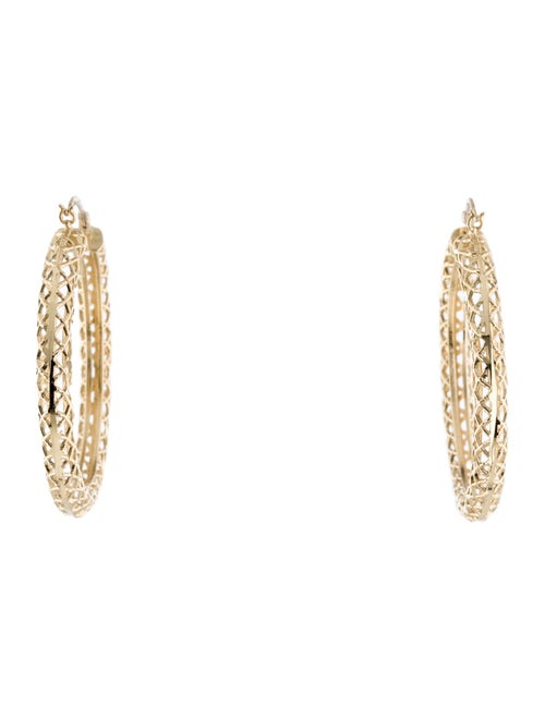 Earrings 14K Mesh Hoop Earrings