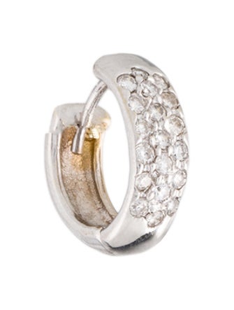 Earrings 14K Diamond Single Huggie Earring