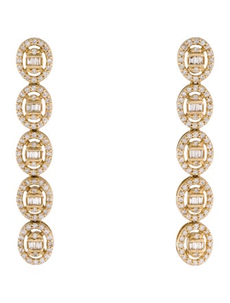 Earrings 14K Diamond Drop Earrings