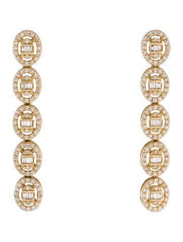 Earrings Drop 14K Diamond