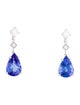 Earrings 14K Tanzanite & Diamond Drop Earrings