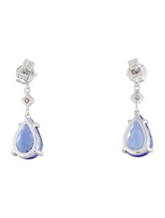 Earrings 14K Tanzanite & Diamond Drop Earrings